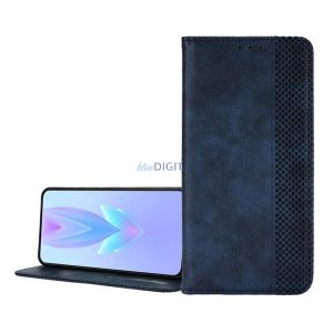 Tok álló, bőr hatású (FLIP, oldalra nyíló, asztali tartó, mozaik) SÖTÉTKÉK Infinix Hot 50 4G (X6882)