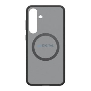 SPIGEN CAPELLA szilikon telefonvédő (ütésállóság, légpárnás keret, matt, MagSafe) FEKETE/EZÜST Samsung Galaxy S25 Plus (SM-S936)