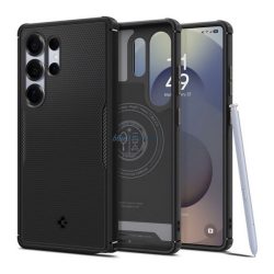   SPIGEN CORE ARMOR MAG szilikon telefonvédő (ütésállóság, kameravédő, érdes felület, MagSafe) FEKETE Samsung Galaxy S25 Ultra (SM-S938)