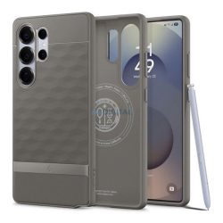   SPIGEN PARALLAX szilikon telefonvédő (ütésállóság, légpárnás keret, MagSafe, 3D rombusz) VILÁGOSSZÜRKE Samsung Galaxy S25 Ultra (SM-S938)