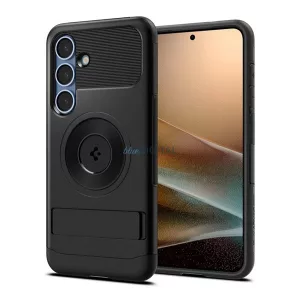 SPIGEN SLIM ARMOR MAG szilikon telefonvédő (műanyag hátlap, ütésállóság, légpárnás sarok, MagSafe) FEKETE Samsung Galaxy S25 Plus (SM-S936)