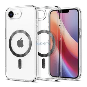 SPIGEN ULTRA HYBRID MAG műanyag telefonvédő (ütésállóság, légpárnás keret, karbon minta, MagSafe) ÁTLÁTSZÓ Apple iPhone 16e