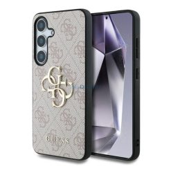   GUESS 4G BIG LOGO szilikon telefonvédő (ütésállóság, bőr hatású hátlap) RÓZSASZÍN Samsung Galaxy S25 (SM-S931)