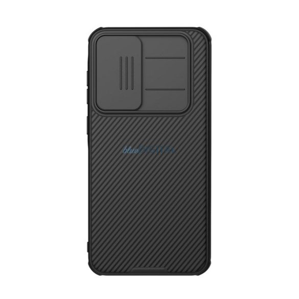 NILLKIN CAMSHIELD PRO MAGNETIC műanyag telefonvédő (ütésállóság, kameravédő, mágneses, csíkos) FEKETE Samsung Galaxy A36 5G (SM-A366)