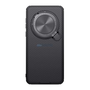 NILLKIN CAMSHIELD PROP MAGNETIC szilikon telefonvédő (ütésállóság, kameravédő, kitámasztó, csíkos) FEKETE Honor Magic7 Pro