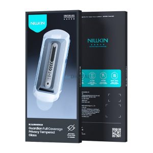 NILLKIN GUARDIAN képernyővédő üveg (2.5D, full glue, betekintés ellen, 0.33mm, 9H + segédkeret) FEKETE Samsung Galaxy S25 Plus (SM-S936)