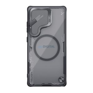 NILLKIN ICEBLADE PROP szilikon telefonvédő (ütésállóság, kameravédő, kitámasztó, MagSafe) FEKETE Samsung Galaxy S25 Ultra (SM-S938)
