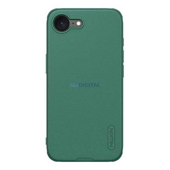 NILLKIN SUPER FROSTED PRO műanyag telefonvédő (ütésállóság, gumírozott, érdes felület) SÖTÉTZÖLD Apple iPhone 16e