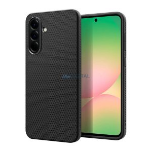 SPIGEN LIQUID AIR szilikon telefonvédő (ütésállóság, légpárnás sarok, rombusz) FEKETE Samsung Galaxy A56 5G (SM-A566)