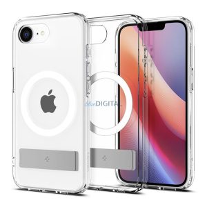 SPIGEN ULTRA HYBRID S műanyag telefonvédő (ütésállóság, légpárnás keret, kitámasztó, MagSafe) ÁTLÁTSZÓ Apple iPhone 16e