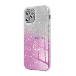   Szilikon telefonvédő (műanyag belső, csillogó hátlap) ÁTLÁTSZÓ/RÓZSASZÍN Xiaomi Redmi Note 14 Pro 4G