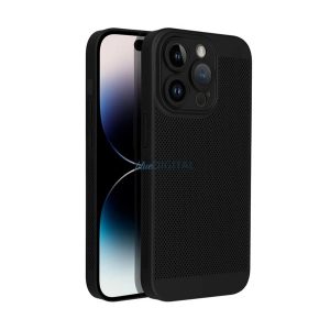 Műanyag telefonvédő (légáteresztő, lyukacsos, kameravédő) FEKETE Xiaomi Redmi Note 14 Pro 4G
