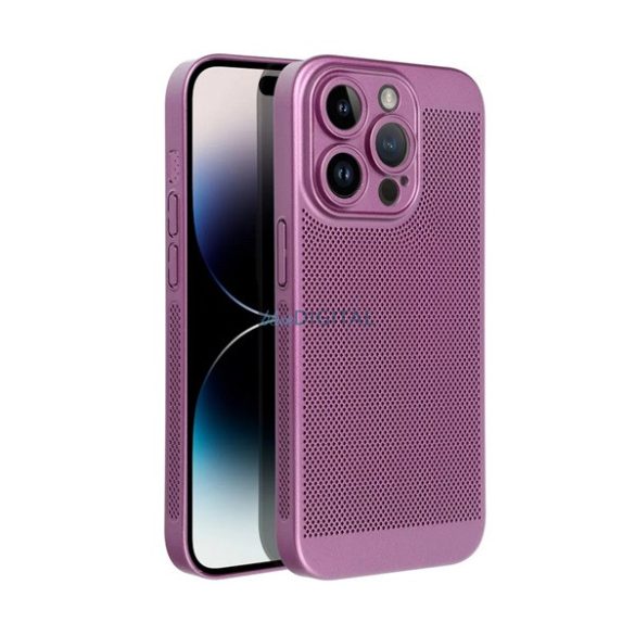 Műanyag telefonvédő (légáteresztő, lyukacsos, kameravédő) LILA Xiaomi Redmi Note 14 Pro 4G