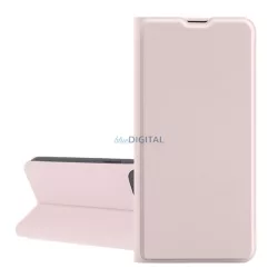   Tok álló, bőr hatású (FLIP, szilikon belső, oldalra nyíló, asztali tartó, kártyazseb) BABARÓZSASZÍN Samsung Galaxy A16 5G (SM-A166), Galaxy A16 4G (SM-A165)
