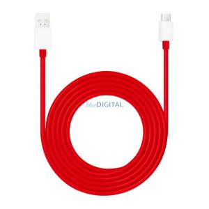 ONEPLUS SUPERVOOC adatkábel (USB - Type-C, 10A, gyorstöltő, 150cm, törésgátló) PIROS