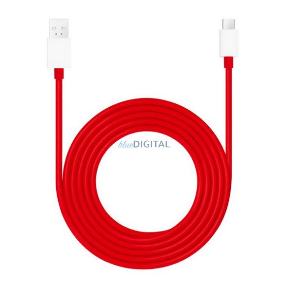 ONEPLUS SUPERVOOC adatkábel (USB - Type-C, 10A, gyorstöltő, 150cm, törésgátló) PIROS