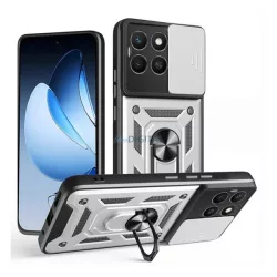   Defender szilikon telefonvédő (ütésállóság, tartógyűrű, kameravédő) EZÜST Honor X8c