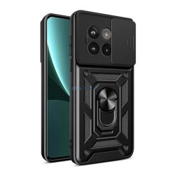   Defender szilikon telefonvédő (ütésállóság, tartógyűrű, kameravédő) FEKETE OnePlus 13R 5G