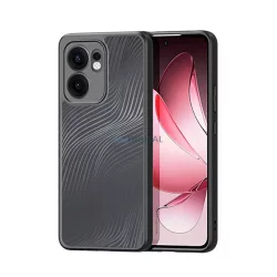  DUX DUCIS AIMO szilikon telefonvédő (ütésállóság, kameravédő, matt, hullám) FEKETE Oppo Reno 13 F 5G