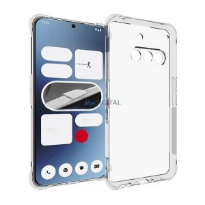 Szilikon telefonvédő (ütésállóság, légpárnás sarok) ÁTLÁTSZÓ Nothing Phone (3a)
