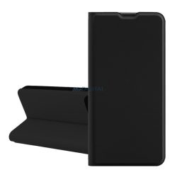   Tok álló, bőr hatású (FLIP, szilikon belső, oldalra nyíló, asztali tartó, kártyazseb) FEKETE Xiaomi Redmi Note 14 4G