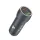 DEVIA EXTREME autós töltő USB+Type-C aljzat (48W, PD gyorstöltő 3.0) SÖTÉTSZÜRKE