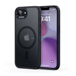   ESR CLASSIC HYBRID szilikon telefonvédő (ütésállóság, légpárnás sarok, MagSafe) FEKETE Apple iPhone 16e