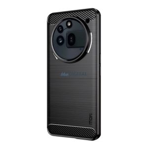 MOFI szilikon telefonvédő (ütésállóság, légpárnás sarok, szálcsiszolt, karbon minta) FEKETE Nothing Phone (3a) Pro