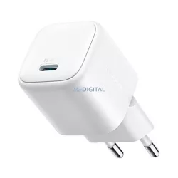   JOYROOM hálózati töltő Type-C aljzat (30W, GaN, PD gyorstöltő 3.0) FEHÉR