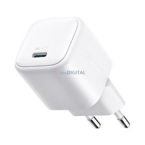 JOYROOM hálózati töltő Type-C aljzat (30W, GaN, PD gyorstöltő 3.0) FEHÉR