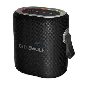 BLITZWOLF BW-WA8 bluetooth hordozható hangszóró (v5.3, 1800mAh, 10W, RGB) FEKETE