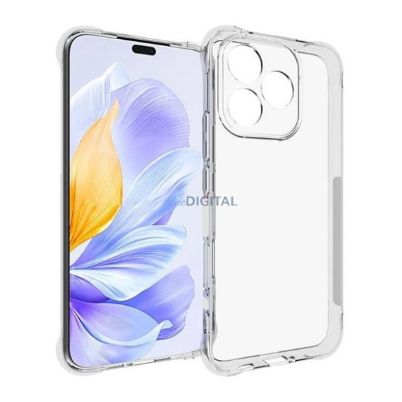 Szilikon telefonvédő (ütésállóság, légpárnás sarok) ÁTLÁTSZÓ Honor 400 Lite