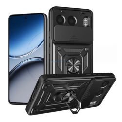   Defender szilikon telefonvédő (ütésállóság, tartógyűrű, kameravédő) FEKETE OnePlus Nord 4