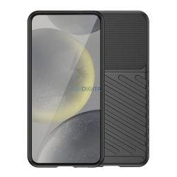   Szilikon telefonvédő (ütésállóság, csíkos, dombor minta) FEKETE Google Pixel 9a