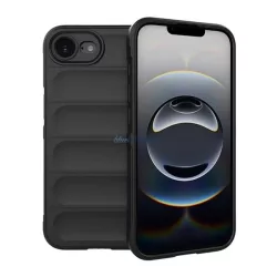   Szilikon telefonvédő (ütésállóság, kameravédő, 3D) FEKETE Apple iPhone 16e