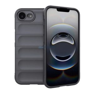 Szilikon telefonvédő (ütésállóság, kameravédő, 3D) SÖTÉTSZÜRKE Apple iPhone 16e
