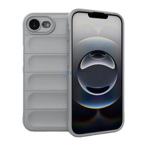 Szilikon telefonvédő (ütésállóság, kameravédő, 3D) VILÁGOSSZÜRKE Apple iPhone 16e