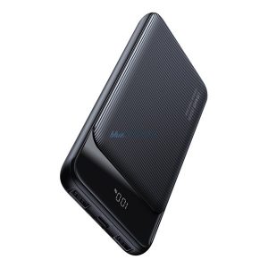 USAMS XY vésztöltő 2 USB+Type-C aljzat (20000mAh, 10W, gyorstöltő, LED kijelző) FEKETE