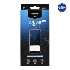 MYSCREEN DIAMOND GLASS LITE EDGE képernyővédő üveg (2.5D, full glue, 0.33mm, 9H) FEKETE Google Pixel 9a