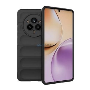 Szilikon telefonvédő (ütésállóság, kameravédő, 3D) FEKETE Realme 14 Pro