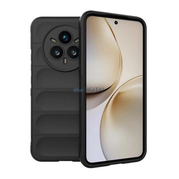 Szilikon telefonvédő (ütésállóság, kameravédő, 3D) FEKETE Realme 14 Pro Plus