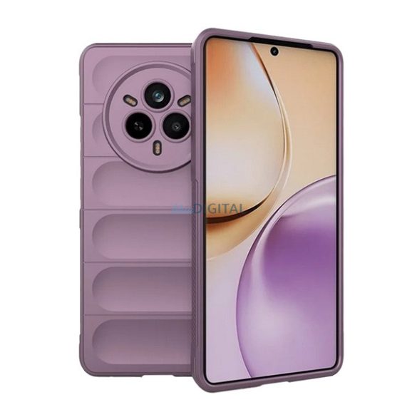 Szilikon telefonvédő (ütésállóság, kameravédő, 3D) LILA Realme 14 Pro