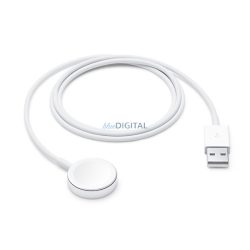   APPLE asztali töltő USB (gyorstöltő, wireless, 100cm, Apple Watch töltő, MKLG2ZM/A utód) FEHÉR