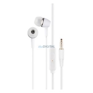 Designed for SAMSUNG fülhallgató SZTEREO (3.5mm jack, mikrofon, felvevő gomb) FEHÉR