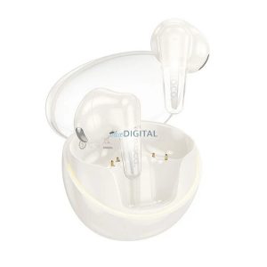 HOCO EW202 bluetooth fülhallgató SZTEREO (v5.4, TWS, mikrofon + töltőtok) FEHÉR
