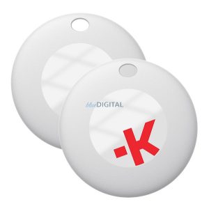 SKROSS eTAG bluetooth nyomkövető 2db (kulcstartóra, táskára, autóba, valós idejű nyomkövetés, iOS kompatibilis) FEHÉR