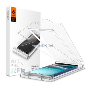 SPIGEN ELITESHIELD EZ FIT HD képernyővédő üveg (flexibilis, ultravékony + segédkeret) ÁTLÁTSZÓ Samsung Galaxy S25 Ultra (SM-S938)