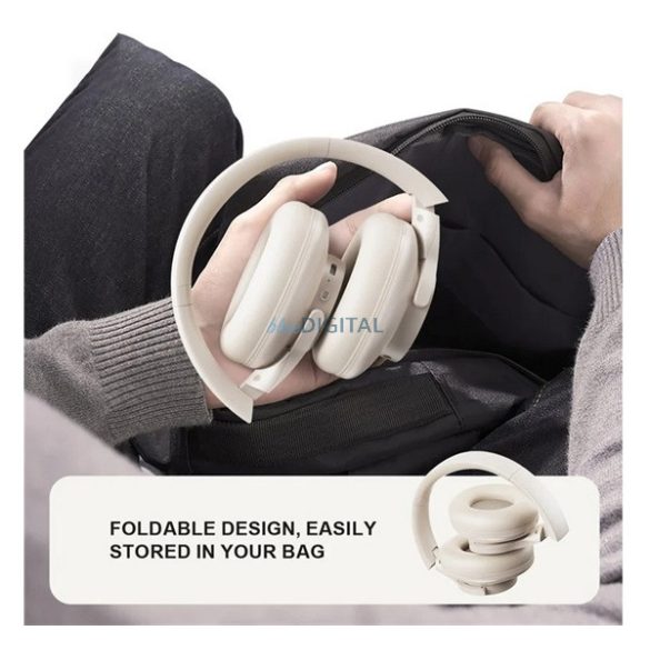 LENOVO ERAZER G50 bluetooth fejhallgató SZTEREO (v5.4, mikrofon, zajszűrő, összehajtható, 3.5mm jack aljzat) BÉZS