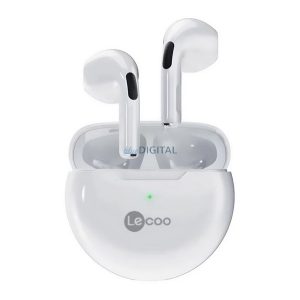 LENOVO LECOO EW305 bluetooth fülhallgató SZTEREO (v5.3, TWS, zajszűrő, mikrofon + töltőtok) FEHÉR