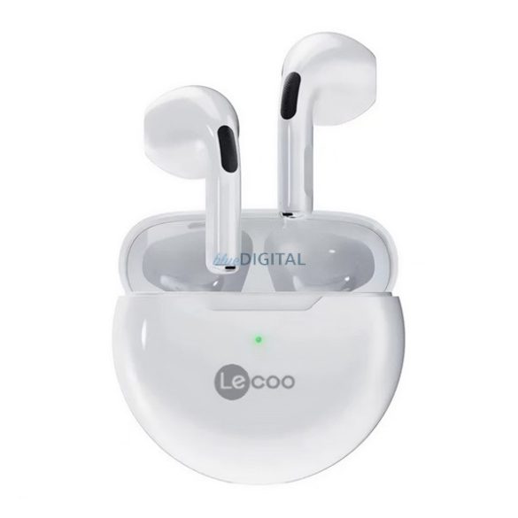LENOVO LECOO EW305 bluetooth fülhallgató SZTEREO (v5.3, TWS, zajszűrő, mikrofon + töltőtok) FEHÉR